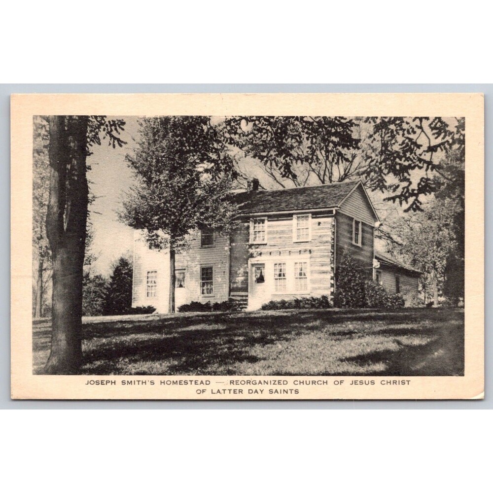 Vintage Joseph Smith Homestead Postcard Nauvoo IL Art Vue Post Card Co. c1940s